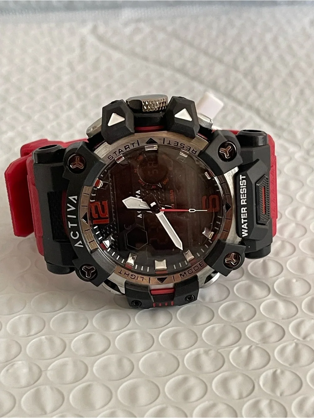 Activa X Invicta Analog & Digital Men's Watch - 49mm. Red & Black